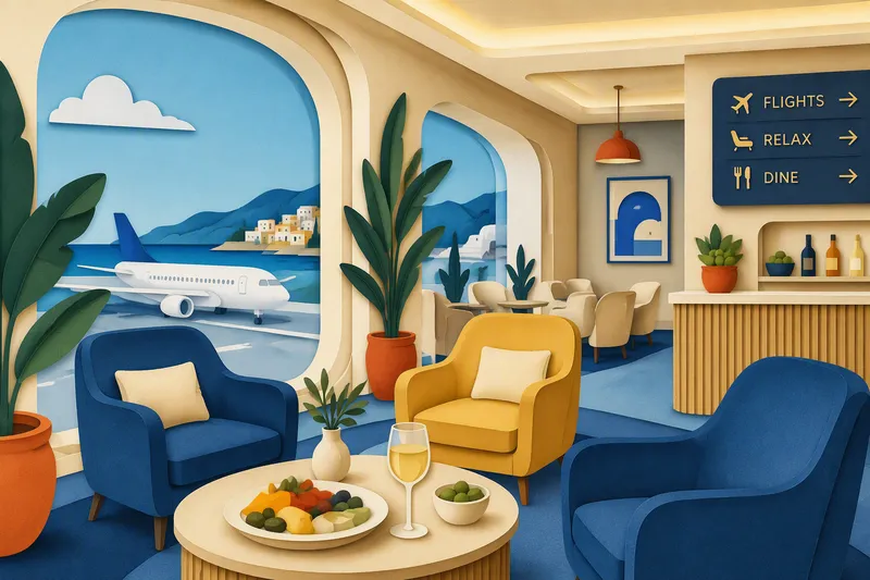 Moderni ja viihtyisä lentokenttälounge