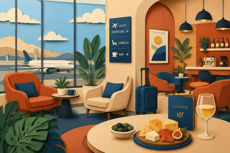 Moderni ja viihtyisä lentokenttälounge
