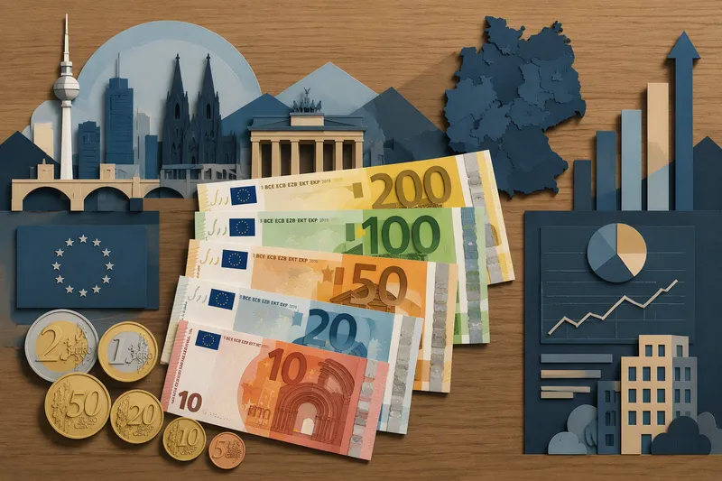 Euroseteleitä ja kolikoita puisella pöydällä